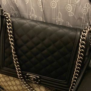 Large black shoulder bag
